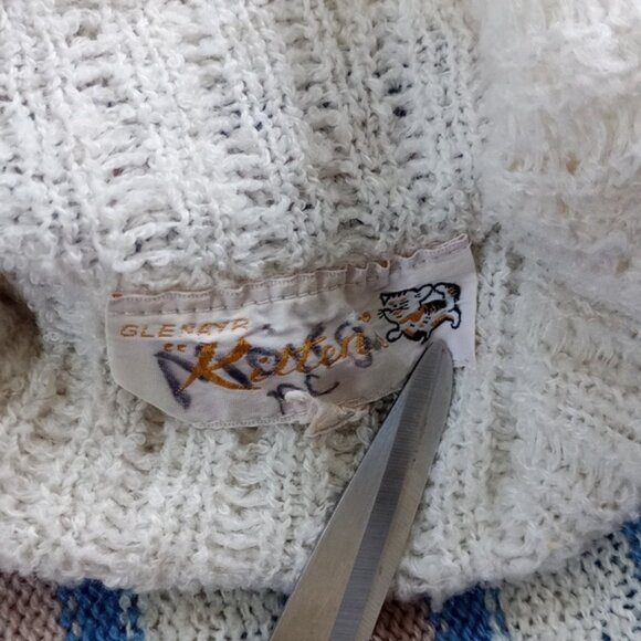 Vintage Striped Turtle Neck Sweater GLENAYA  KITTENS - Picture 4 of 4